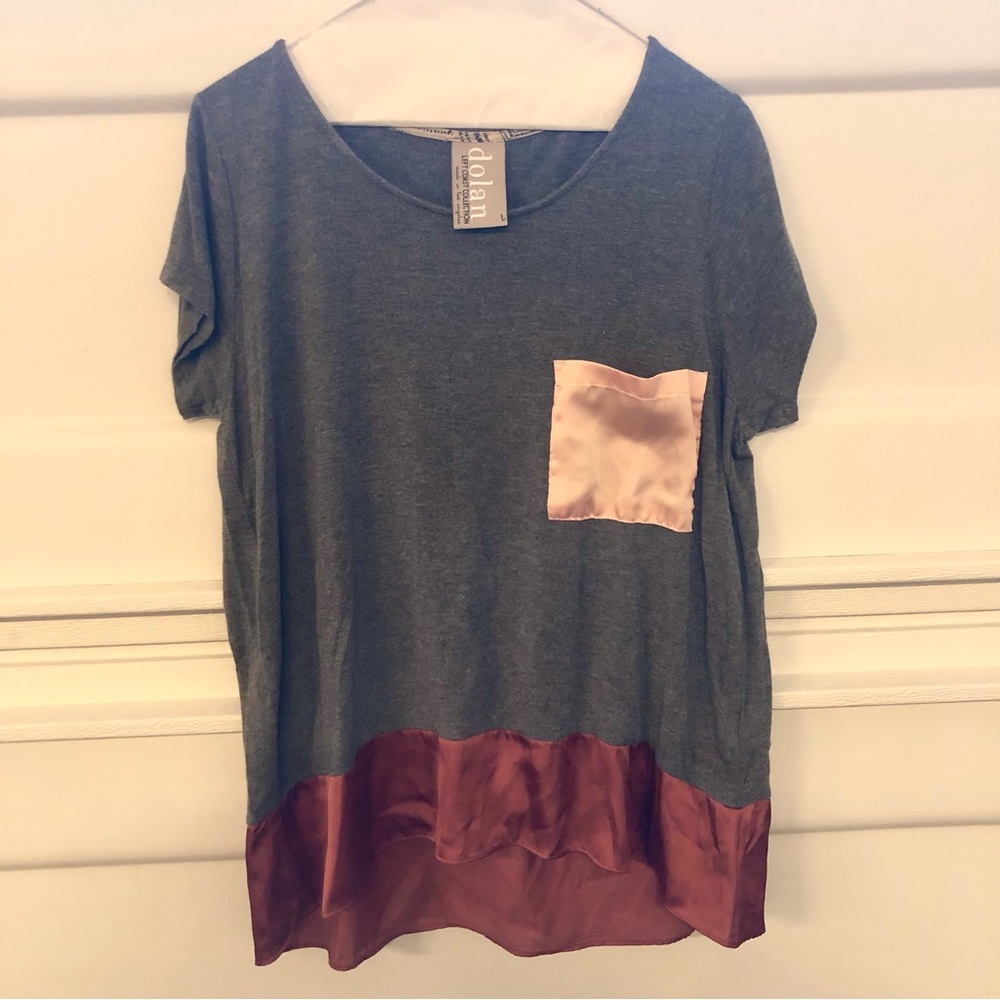 Dolan Gray, Pink, and Copper Pocket Tee